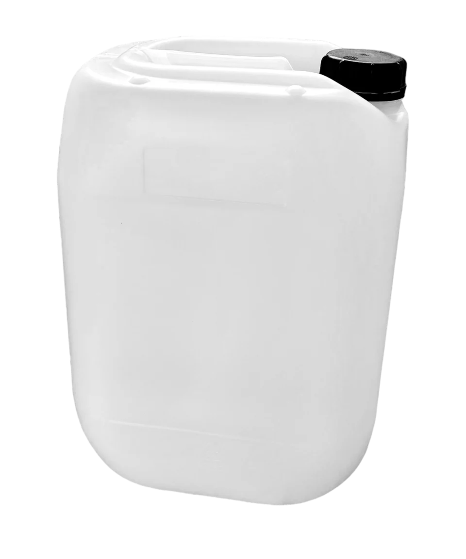 Jerrycan 20 liter – Stapelbaar (UN) – Incl. dop – Transparant - Voor reinigingsmiddelen & vloeistoffen