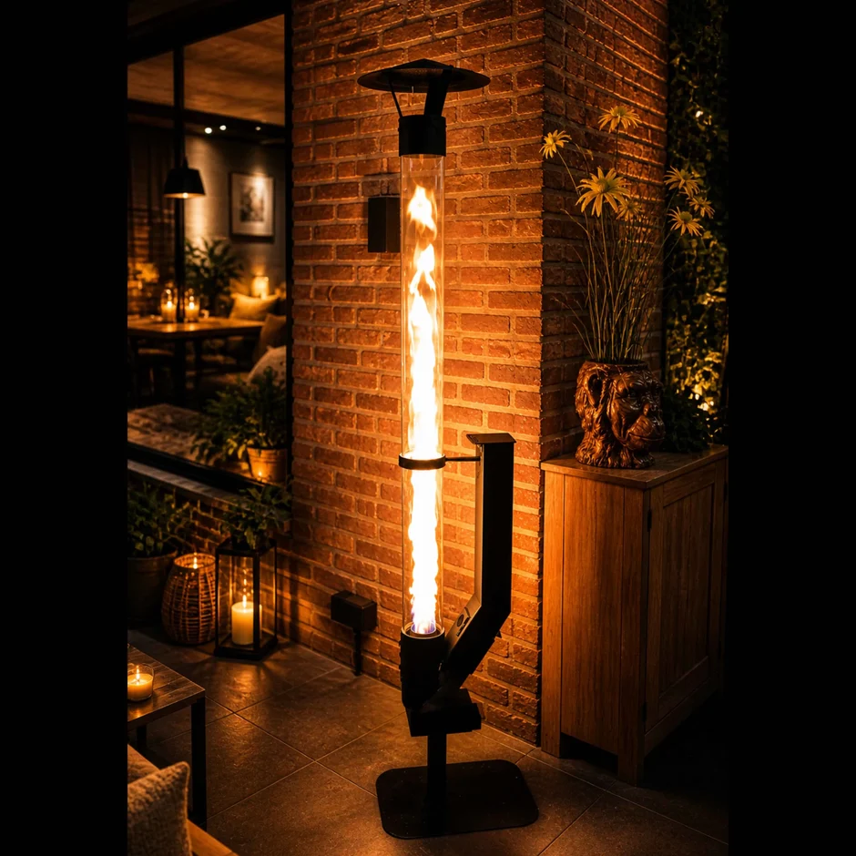 Fyra Pellet Buitenhaard - 5 kW ( COMBI SET )  voor de serre / mancave / overkapping